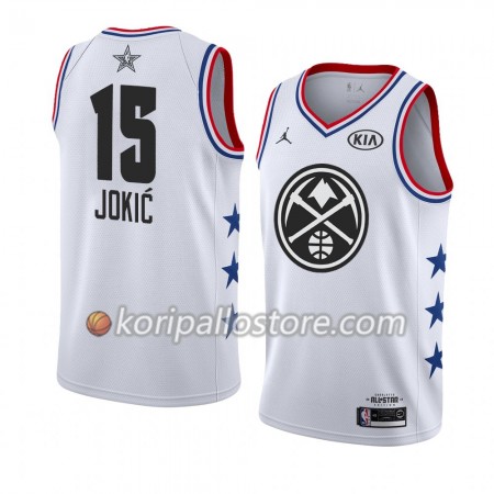 Denver Nuggets Nikola Jokic 15 2019 All Star Jordan Brand Valkoinen Miesten Pelipaidat Swingman 